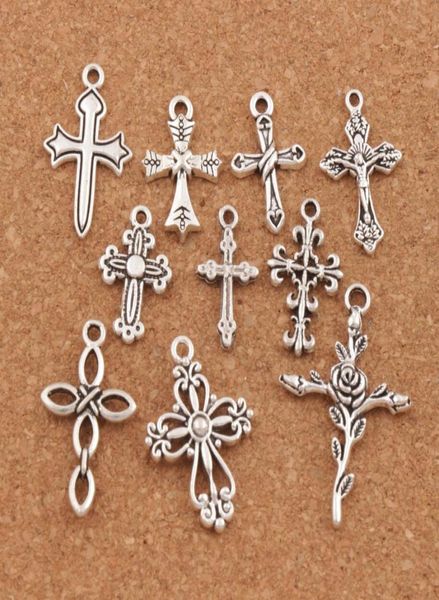 100pcslot cute flower design cross charm beads 10styles mic tibetan silver pendants jewelry diy findings components lm458762938, Bronze;silver
100pcslot cute flower design cross charm beads 10styles mic tibetan silver pendants jewelry diy findings components lm458762938, Bronze;silver