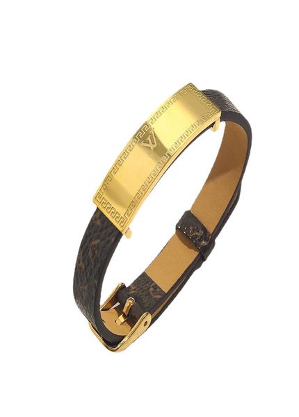 new style fashion bracelets women bangle designer jewelry faux leather 18k gold plated stainless steel bracelet womens wedding gif1113751, Black
new style fashion bracelets women bangle designer jewelry faux leather 18k gold plated stainless steel bracelet womens wedding gif1113751, Black