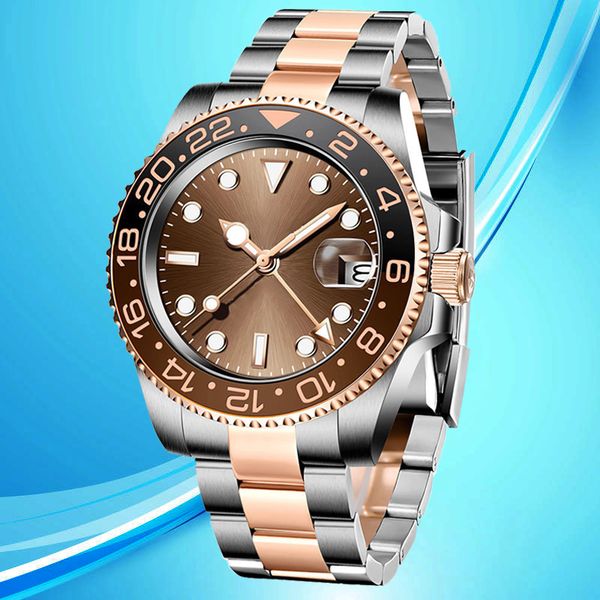 male watch 41mm automatic mechanical gmt u1 watch ceramic all stainless steel gliding watch buckle swimming watch sapphire glass luminous wa, Slivery;brown
male watch 41mm automatic mechanical gmt u1 watch ceramic all stainless steel gliding watch buckle swimming watch sapphire glass luminous wa, Slivery;brown