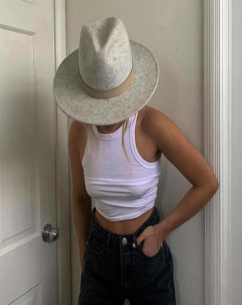 stingy brim hats winter fashion mixed color gray jazz hat wool felt ladies pu decoration casual wide panama fedora cap cape8604959, Blue;gray
stingy brim hats winter fashion mixed color gray jazz hat wool felt ladies pu decoration casual wide panama fedora cap cape8604959, Blue;gray