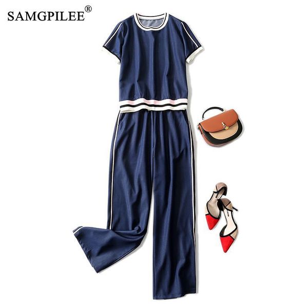 pants summer two piece sets for women 2022 new short sleeve office lady pullover oneck elastic waist anklelength striped pant suits, White
pants summer two piece sets for women 2022 new short sleeve office lady pullover oneck elastic waist anklelength striped pant suits, White
