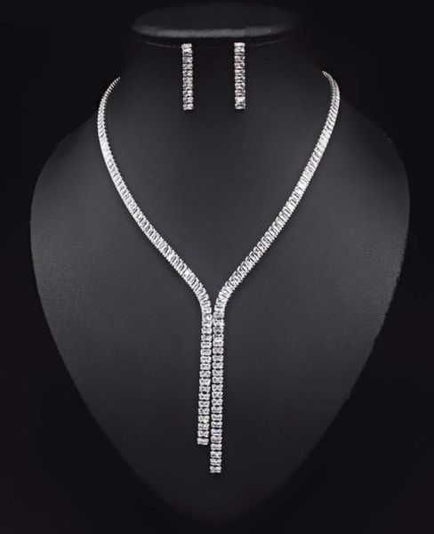 2021 cubic zirconia long necklace earrings sets for brides wedding jewelry accessories jolleria mujer de oro for women9021282, Silver
2021 cubic zirconia long necklace earrings sets for brides wedding jewelry accessories jolleria mujer de oro for women9021282, Silver