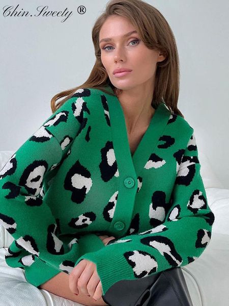 sweaters winter leopard print buttons cardigan women female elegant knitted loose jacket green thick warm ladies autumn casual sweaters, White;black
sweaters winter leopard print buttons cardigan women female elegant knitted loose jacket green thick warm ladies autumn casual sweaters, White;black