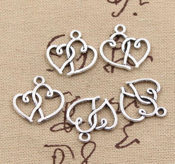 150pcs charms double heart 1919mm antiquezinc alloy pendant fitvintage tibetan silverdiy for bracelet necklace1245694, Bronze;silver
150pcs charms double heart 1919mm antiquezinc alloy pendant fitvintage tibetan silverdiy for bracelet necklace1245694, Bronze;silver