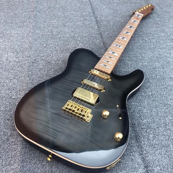 tl solid wood 6-string electric guitar, high-end custom instrument, golden metal, glossy finish, blue stripe, china factor
tl solid wood 6-string electric guitar, high-end custom instrument, golden metal, glossy finish, blue stripe, china factor
