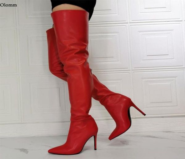 rontic 2021 handmade women winter thigh high boots stiletto heels pointed toe gorgeous red fasghion shoes women plus us size 5159778945, Black
rontic 2021 handmade women winter thigh high boots stiletto heels pointed toe gorgeous red fasghion shoes women plus us size 5159778945, Black