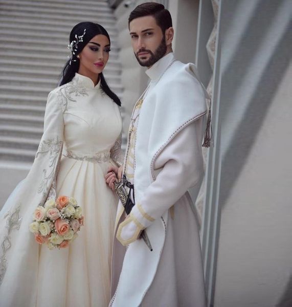 brilliant ball gown muslim wedding dresses with long sleeve high neck appliques abric dubai vestido de noiva wedding gowns long tr9586313, White
brilliant ball gown muslim wedding dresses with long sleeve high neck appliques abric dubai vestido de noiva wedding gowns long tr9586313, White