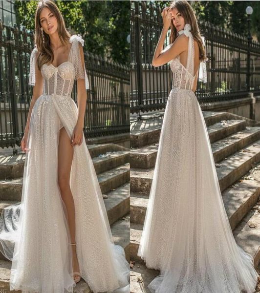 2019 berta a line beach wedding dresses spaghetti lace glitter side split sweep train boho wedding dress plus size graden bridal g1547689, White
2019 berta a line beach wedding dresses spaghetti lace glitter side split sweep train boho wedding dress plus size graden bridal g1547689, White