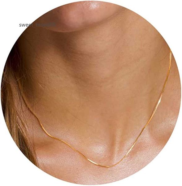 vavily minimalist thin gold chain 18k gold thin box chain necklace short small gold chain choker necklaces for women, Golden;silver
vavily minimalist thin gold chain 18k gold thin box chain necklace short small gold chain choker necklaces for women, Golden;silver