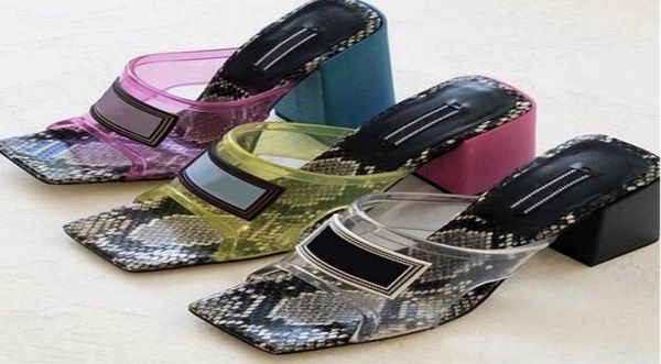 ladies heel slipper sandal large size 3442 with box pvc heel3408688, Black