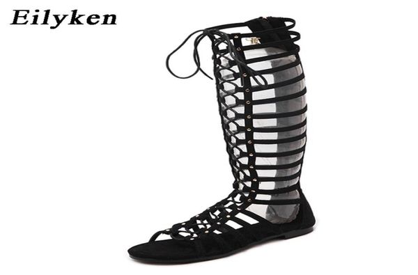 eilyke quality leather women strappy open toe knee high summer gladiator flat sandals roman bandage casual boots q12172584190, Black
eilyke quality leather women strappy open toe knee high summer gladiator flat sandals roman bandage casual boots q12172584190, Black