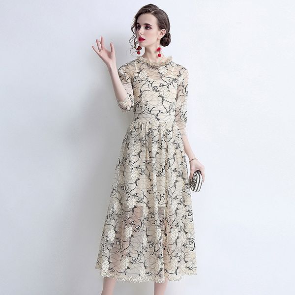 2023 new summer european station fashion pendulum skirt quarter sleeve perspective hook and loop hollow lace dress e305, Black;gray
2023 new summer european station fashion pendulum skirt quarter sleeve perspective hook and loop hollow lace dress e305, Black;gray
