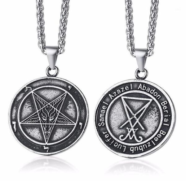 assorted style satanic jewelry lucifer pentagram baphomet amulet goat satan wiccan satanism pendant necklace stainless steel28237373709, Silver
assorted style satanic jewelry lucifer pentagram baphomet amulet goat satan wiccan satanism pendant necklace stainless steel28237373709, Silver