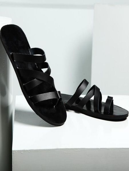 mens genuine leather sandals men casual slippers men gladiator comfortable soft sole slippers summer man made shoes roman shoe for1012664, Black
mens genuine leather sandals men casual slippers men gladiator comfortable soft sole slippers summer man made shoes roman shoe for1012664, Black