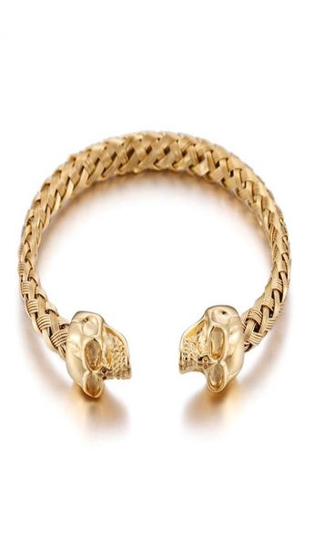 316l stainless steel gold knot wire cuff bangle skull end bracelet friends gift7290176, Black
316l stainless steel gold knot wire cuff bangle skull end bracelet friends gift7290176, Black