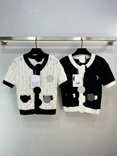 521 l 2023 summer sweaters women's pullover sweater black white striped crew neck short sleeve brand same style women's weilank743, White;black
521 l 2023 summer sweaters women's pullover sweater black white striped crew neck short sleeve brand same style women's weilank743, White;black