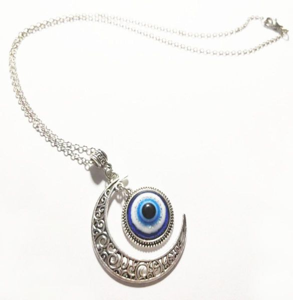 s206 turkish symbol evil blue eyes hollow out moon pendant necklace women men nazar turkey arabic islamic lucky charm gift6984907, Silver
s206 turkish symbol evil blue eyes hollow out moon pendant necklace women men nazar turkey arabic islamic lucky charm gift6984907, Silver