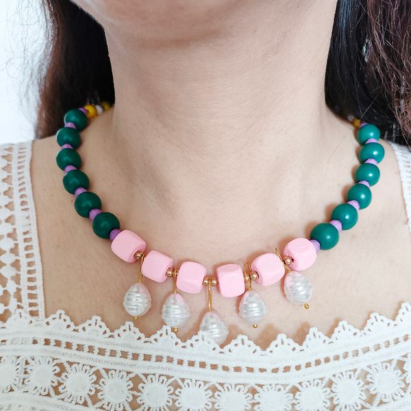 vintage white pearl charms chain necklace choker for mom y2k aesthetic water drop pendant wooden beads ladies girls women jewelry accessorie, Silver
vintage white pearl charms chain necklace choker for mom y2k aesthetic water drop pendant wooden beads ladies girls women jewelry accessorie, Silver