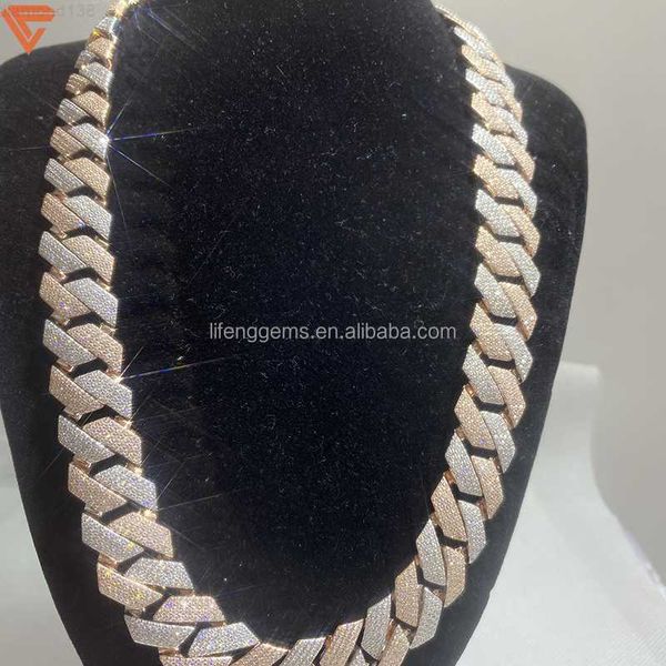 lifeng jewelry mens s925 hip hop cuban link chain white and rose gold plated vvs moissanite 18mm cuban link chain iecd out, Silver
lifeng jewelry mens s925 hip hop cuban link chain white and rose gold plated vvs moissanite 18mm cuban link chain iecd out, Silver