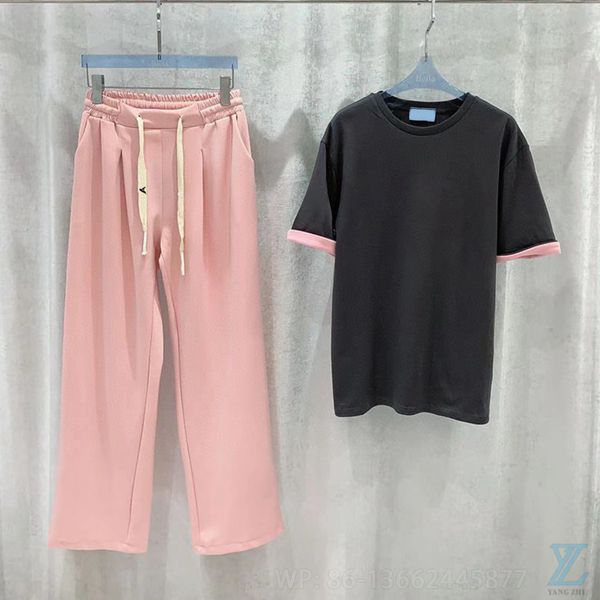 women's academy style short sleeve t-shirt+drawstring casual pants age reducing sweet girls two piece set, Black
women's academy style short sleeve t-shirt+drawstring casual pants age reducing sweet girls two piece set, Black