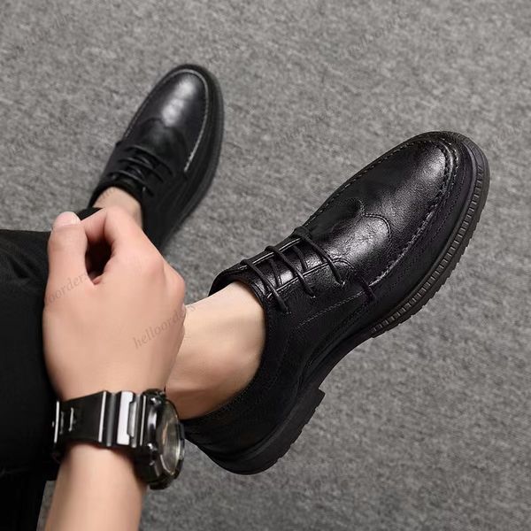shoe increased business leather shoes korean version trend of non-slip leisure small black shoes
shoe increased business leather shoes korean version trend of non-slip leisure small black shoes