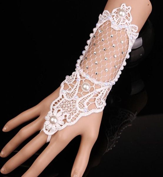 brides bracelet brace lace fingerless bridal gloves lacing crystals pearls ring bracelet wristband wedding accessories glove mitte4820002, White
brides bracelet brace lace fingerless bridal gloves lacing crystals pearls ring bracelet wristband wedding accessories glove mitte4820002, White