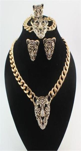 fashion 18k gold plated rhinestone black enamel leopard head necklace bracelet ring earrings jewelry sets7508886, Silver
fashion 18k gold plated rhinestone black enamel leopard head necklace bracelet ring earrings jewelry sets7508886, Silver