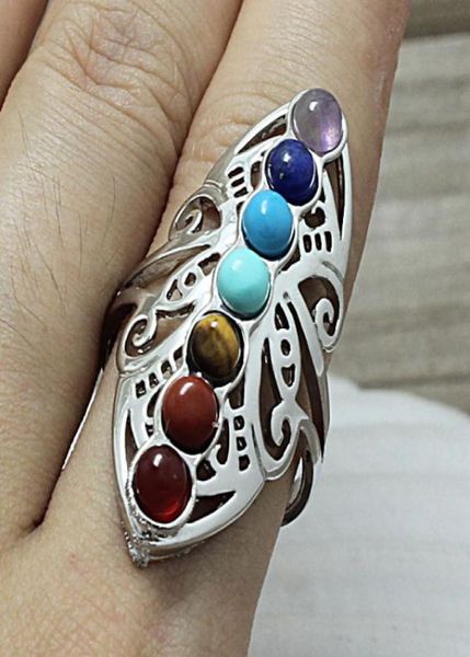 silver chakra ring 7 healing crystal quartz stone gemstone butterfly flower rainbow finger ring meditation ring jewelry adjustabl6546468
silver chakra ring 7 healing crystal quartz stone gemstone butterfly flower rainbow finger ring meditation ring jewelry adjustabl6546468