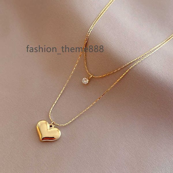 14k golden love pendant stainless steel necklace female ins simple neck chain niche design sense student jewelry, Silver
14k golden love pendant stainless steel necklace female ins simple neck chain niche design sense student jewelry, Silver
