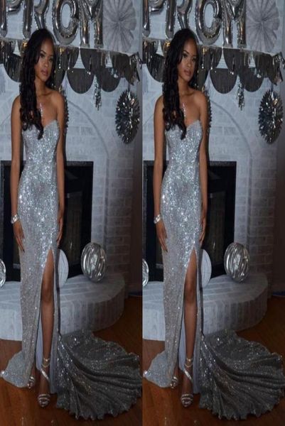 sparkly silver sequins mermaid prom dresses sweetheart split side floor length elegant evening dresses formal gowns sweep train4802995, Black
sparkly silver sequins mermaid prom dresses sweetheart split side floor length elegant evening dresses formal gowns sweep train4802995, Black