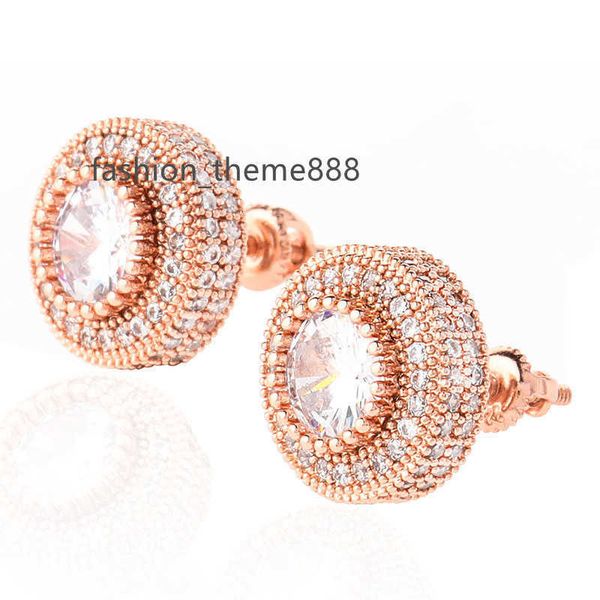 18k gold iced out shining rose gold color round stud earrings for women men fashion cubic zirconia earrings luxury designer, Golden
18k gold iced out shining rose gold color round stud earrings for women men fashion cubic zirconia earrings luxury designer, Golden