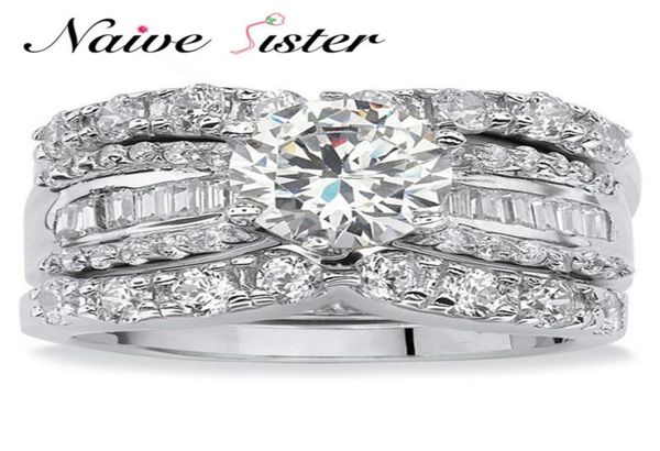 luxury fashion silver color bridal set ring for women with paved micro zircon crystal wedding jewelry 3pcsset engagement ring5873979, Slivery;golden
luxury fashion silver color bridal set ring for women with paved micro zircon crystal wedding jewelry 3pcsset engagement ring5873979, Slivery;golden