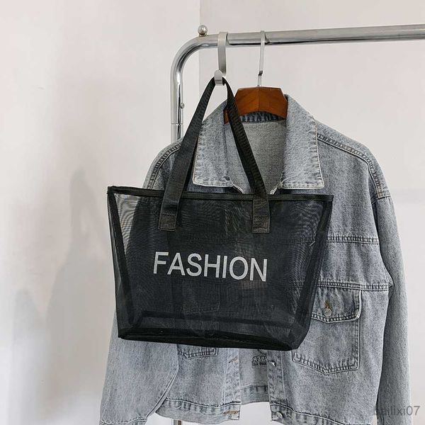 other bags women handbag mesh transparent beach shoulder bag clear large tote bag fashion letter handle bag 2023 female summer, Black;red
other bags women handbag mesh transparent beach shoulder bag clear large tote bag fashion letter handle bag 2023 female summer, Black;red