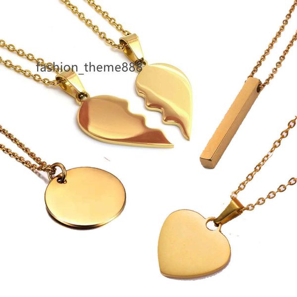 split gold broken heart necklace jewelry engraved bar blank disc coin pendant stainless steel non tarnish custom necklace, Silver
split gold broken heart necklace jewelry engraved bar blank disc coin pendant stainless steel non tarnish custom necklace, Silver