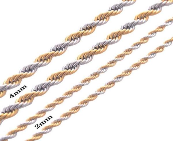 width 2mm and 4mm stainless steel rope chain gold necklace statement swag 316l stainless steel ed necklace gold chain190t9041643, Silver
width 2mm and 4mm stainless steel rope chain gold necklace statement swag 316l stainless steel ed necklace gold chain190t9041643, Silver