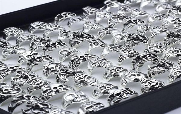 50pcs skull skeleton gothic alloy rings punk style rings for mens womens whole jewelry lots281s8724820, Golden;silver
50pcs skull skeleton gothic alloy rings punk style rings for mens womens whole jewelry lots281s8724820, Golden;silver