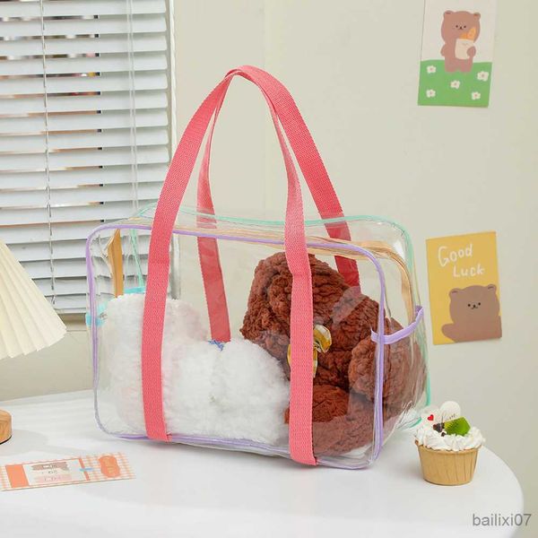 other bags summer beach transparent large capacity handbag student sundries storage bag, Black;red
other bags summer beach transparent large capacity handbag student sundries storage bag, Black;red