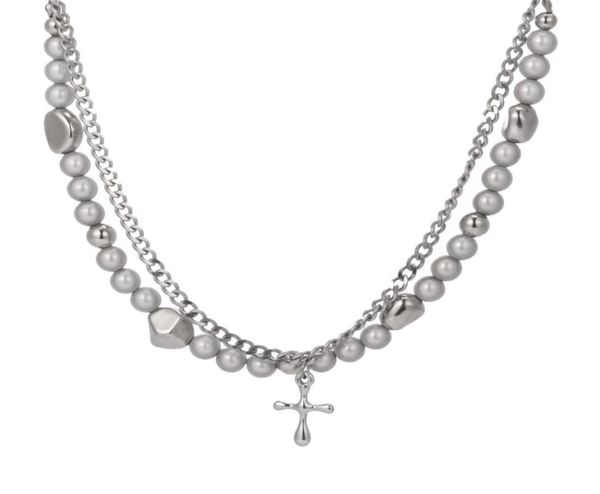 hip hop frosty necklace beaded cross reflective beads double layered chain6208015, Silver
hip hop frosty necklace beaded cross reflective beads double layered chain6208015, Silver