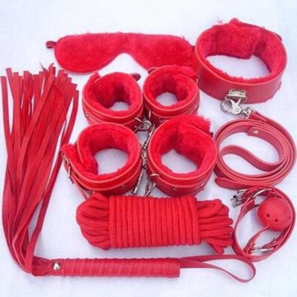 other panties restraint bondage toys plush cuffs strap whip rope game toy 7 in 1 set fanatical bondage set kit toys j230529, Red;black
other panties restraint bondage toys plush cuffs strap whip rope game toy 7 in 1 set fanatical bondage set kit toys j230529, Red;black