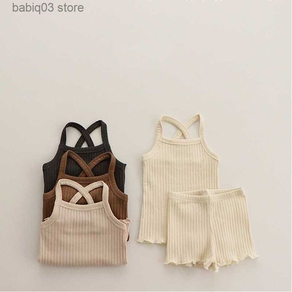 rompers children's summer shorts set baby kids girls ribbed suspender + shorts tank cross vest striped shorts pajamas clothing set t230, Blue
rompers children's summer shorts set baby kids girls ribbed suspender + shorts tank cross vest striped shorts pajamas clothing set t230, Blue