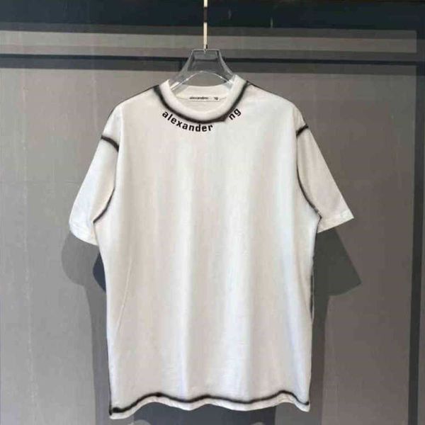 men's t-shirts designer niche design sense aw letter printing wash inkjet short sleeve t-shirt and women's versatile color new sty, White;black
men's t-shirts designer niche design sense aw letter printing wash inkjet short sleeve t-shirt and women's versatile color new sty, White;black