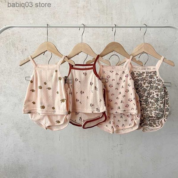 rompers 2pcs summer baby clothes sets comfortable fabric suspender shorts pajama set newborn floral cotton vest shorts home wear outfits t23, Blue
rompers 2pcs summer baby clothes sets comfortable fabric suspender shorts pajama set newborn floral cotton vest shorts home wear outfits t23, Blue