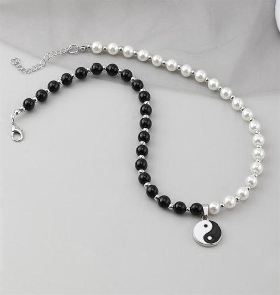 chokers round pearl beads yin yang taichi pendant stainless steel chain necklace couple jewelry women mens242f89734444899432, Golden;silver
chokers round pearl beads yin yang taichi pendant stainless steel chain necklace couple jewelry women mens242f89734444899432, Golden;silver