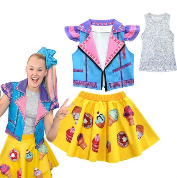 2020 new jojo siwa girl039s coat vest short skirt three piece children039s cosplay the gift for girls3071121, White
2020 new jojo siwa girl039s coat vest short skirt three piece children039s cosplay the gift for girls3071121, White