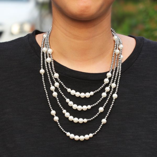 hip hop stainless steel pearl bead chain necklace for men women gift rap clavicle chain jewelry, Silver
hip hop stainless steel pearl bead chain necklace for men women gift rap clavicle chain jewelry, Silver