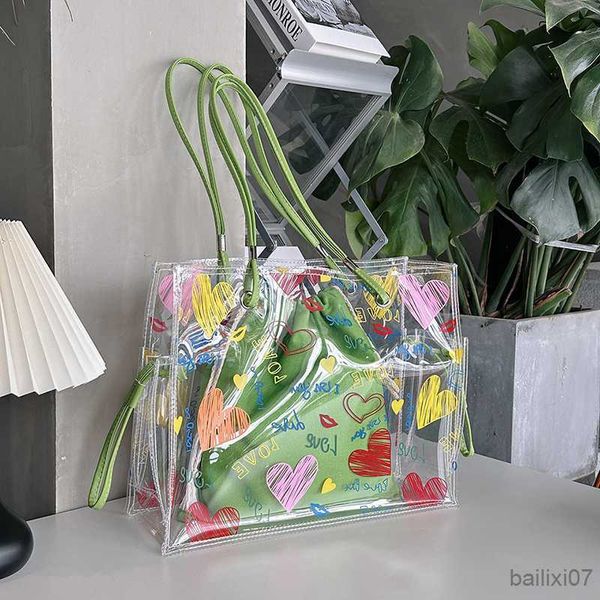 other bags summer transparent bag design loving heart pattern women's composite tote bag clear waterproof beach jelly bag 2023, Black;red
other bags summer transparent bag design loving heart pattern women's composite tote bag clear waterproof beach jelly bag 2023, Black;red