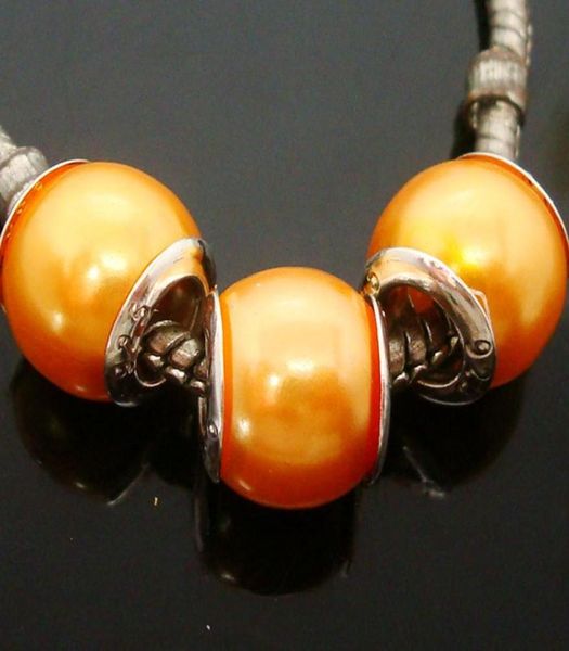200pcslot beautiful acrylic orange imitation pearl silver core beads loose european big hole charm beads for jewelry making low p8949686, Black
200pcslot beautiful acrylic orange imitation pearl silver core beads loose european big hole charm beads for jewelry making low p8949686, Black