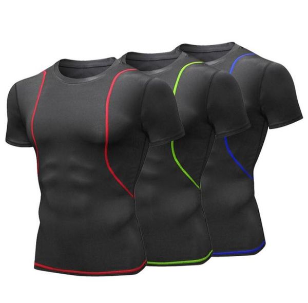 men short sleeve compression shirt running men quick dry tshirts running slim fit fitness gym t shirt mens sportswear 209709400, Black;blue
men short sleeve compression shirt running men quick dry tshirts running slim fit fitness gym t shirt mens sportswear 209709400, Black;blue