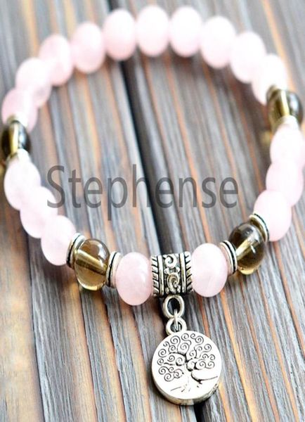 mg0641 rose quartz bracelet a grade smoky quartz energy bracelet tree of life charm yoga mala bracelet9023895, Black
mg0641 rose quartz bracelet a grade smoky quartz energy bracelet tree of life charm yoga mala bracelet9023895, Black