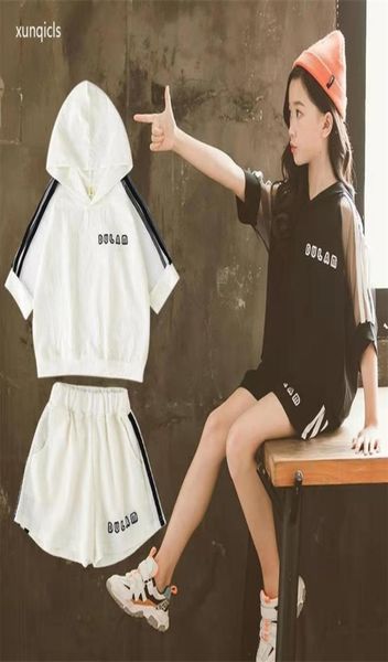 kids clothes girls summer suit baby short sleeve shorts 2pc children sportswear teenage clothing sets 2108313621861, White
kids clothes girls summer suit baby short sleeve shorts 2pc children sportswear teenage clothing sets 2108313621861, White